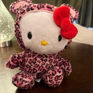 Hello Kitty Plush Toy in Pink Leopard Suit